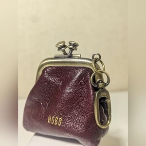 HOBO coin purse. Burgundy Italian Leather